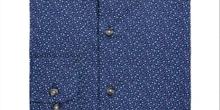 Bar III Men's Maxs Slim Fit Performance Dress Shirt Blue Size S 14-14/5