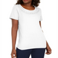 Karen Scott Women's Cotton Crochet Trim T-Shirt White Size Large