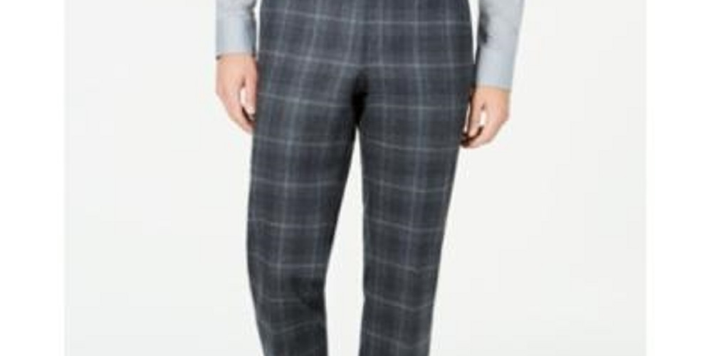 Ralph Lauren Lauren Men's Ultra Flex Plaid Dress Pants Charcoal Size 32X32