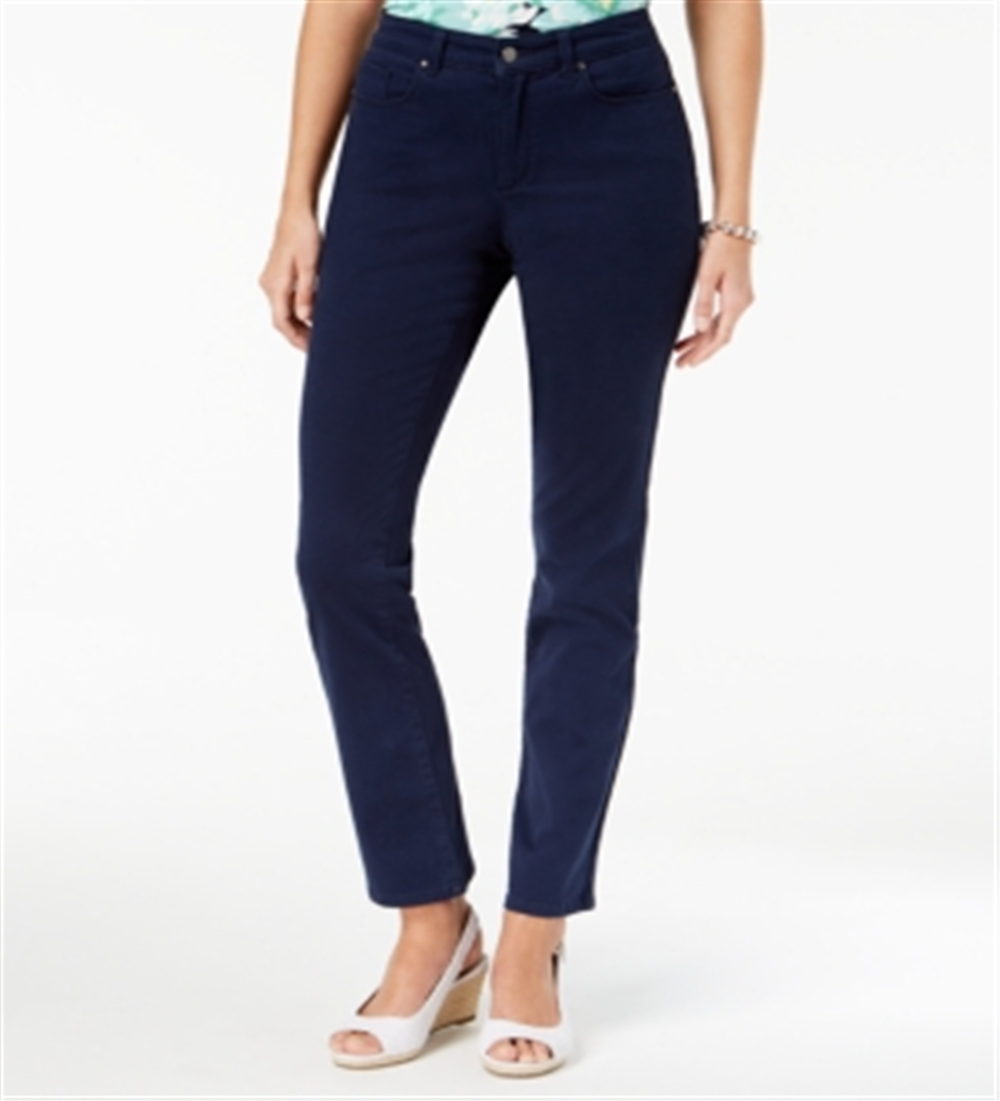 Charter Club Women's Lexington Straight Leg Jeans Blue Size 8