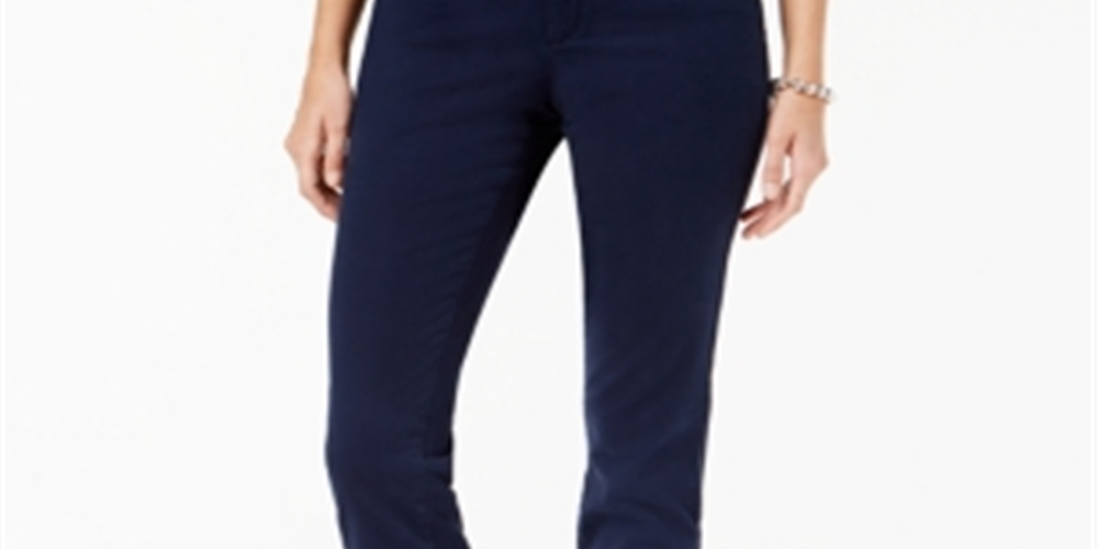 Charter Club Women's Lexington Straight Leg Jeans Blue Size 8