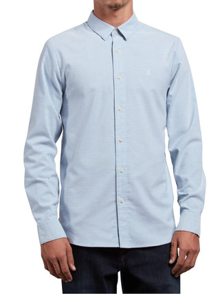 Volcom Men's Oxford Stretch Shirt Blue Size Small