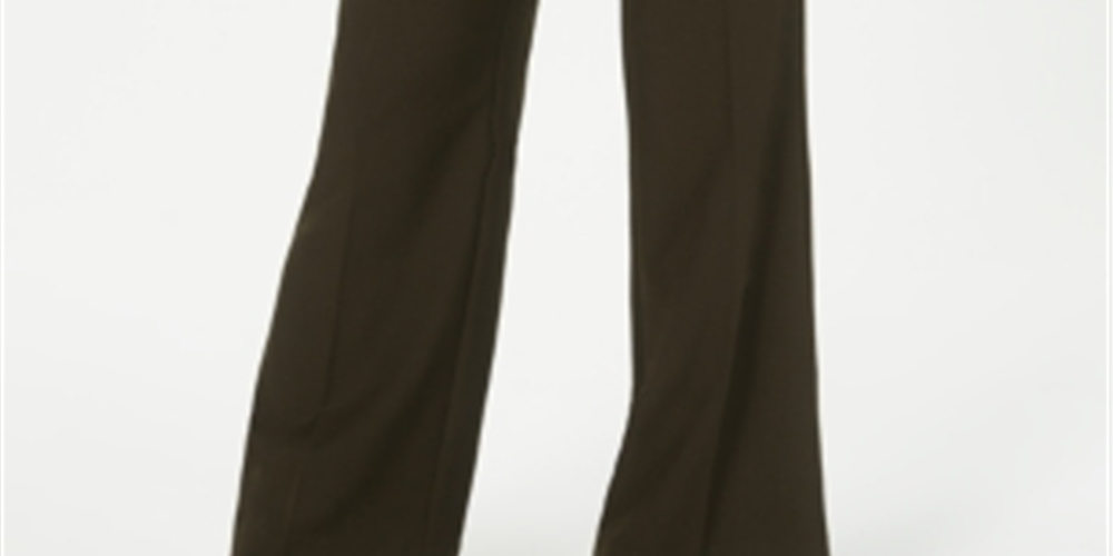 Style & Co Women's Stretch Wide Leg Pants Green Size 16