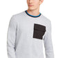 Alfani Men's Utility Pocket Crewneck Sweatshirt Gray Size Medium