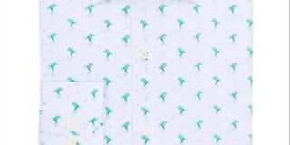 Bar III Men's Slim Fit Performance Stretch Frog Stripe Dress Shirt Blue Size S