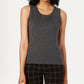 Charter Club Women's Sleeveless Crew-Neck Sweater Dark Gray Size X-Small