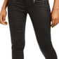 Kendall Kylie Women's Coated Zipper Pocket Skinny Jeans Black Size 27