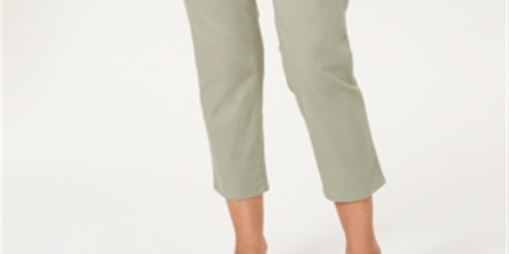 Charter Club Women's Tummy Control Bristol Capri Jeans Green Size 8 Petite