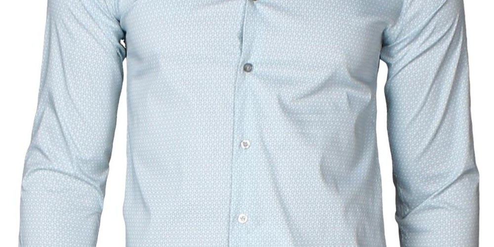 Alfani Men's Cube Suit Seprate Button Down Shirt Green -White size L