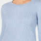 Karen Scott Women's Cable Knit Scoop Neck Sweater Blue Size Petite S
