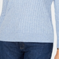 Karen Scott Women's Cable Knit Scoop Neck Sweater Blue Size Petite S