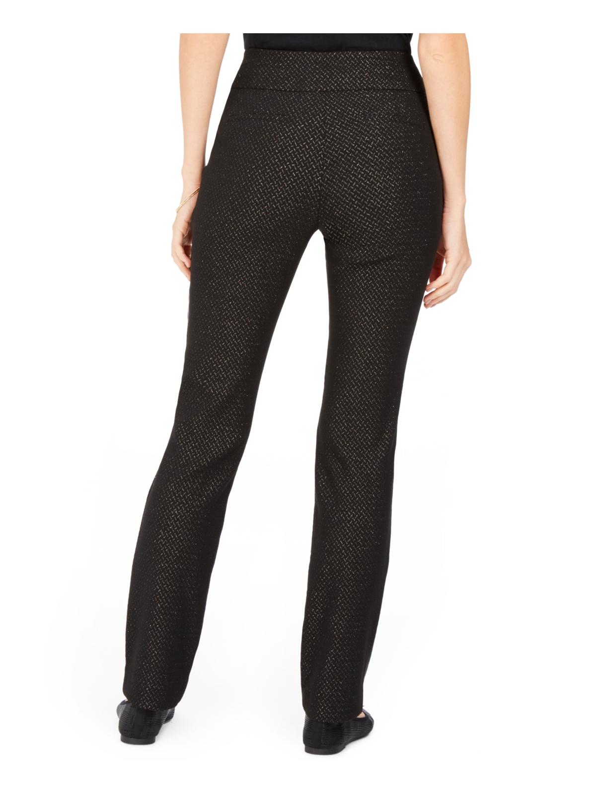 Charter Club Women's Printed Stretch Casual Pants Black Size  18