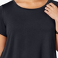 Alfani Women's Plus Hi Low Short Sleeves Casual Top Black Size 0X