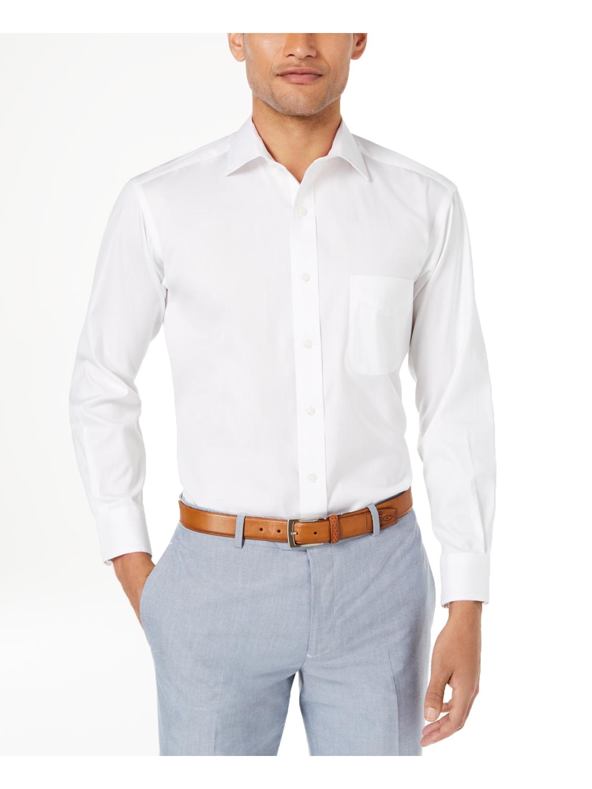 Club Room Men's Slim Fit Professional Dress Shirt White Size XL