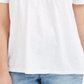 Style & Co Women's Cotton Eyelet Yoke Top White Size Small