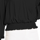 Ultra Flirt Juniors' Smocked Top Black Size X-Large