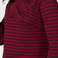 Karen Scott Women's Striped Crossover Top Red Size Small