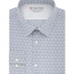 Calvin Klein Men's Extra Slim Fit Temperature Regulating Stretch Print Dress Shirt Navy-White Size XL