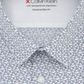 Calvin Klein Men's Extra Slim Fit Temperature Regulating Stretch Print Dress Shirt Navy-White Size XL