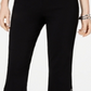 JM Collection Women's Cropped Button Trim Flare Pants Black Size Petite L