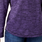 Karen Scott Women's Sport Space Dye Microfleece Top Rose Purple Size Large