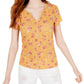 Ultra Flirt Juniors Waffle Lace Back Pullover Top Sunflower Size Large