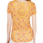 Ultra Flirt Juniors Waffle Lace Back Pullover Top Sunflower Size Large