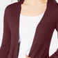 Maison Jules Women's Long Open-Front Jersey Cardigan Sweater Wine Size XX-Large