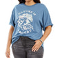 Mighty Fine Women's Trendy Plus Size Cotton Nature Is Magical Boyfriend T-Shirt Blue Size 3X