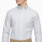 Calvin Klein Men's Slim-Fit Stretch Striped Shirt White Size X-Large