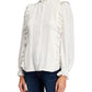 Joie Women's Cheyanne Ruffled Button-Down Top White Size X-Small