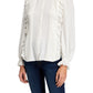 Joie Women's Cheyanne Ruffled Button-Down Top White Size X-Small