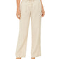 Charter Club Women's Linen Drawstring-Waist Pants Brown Size Small