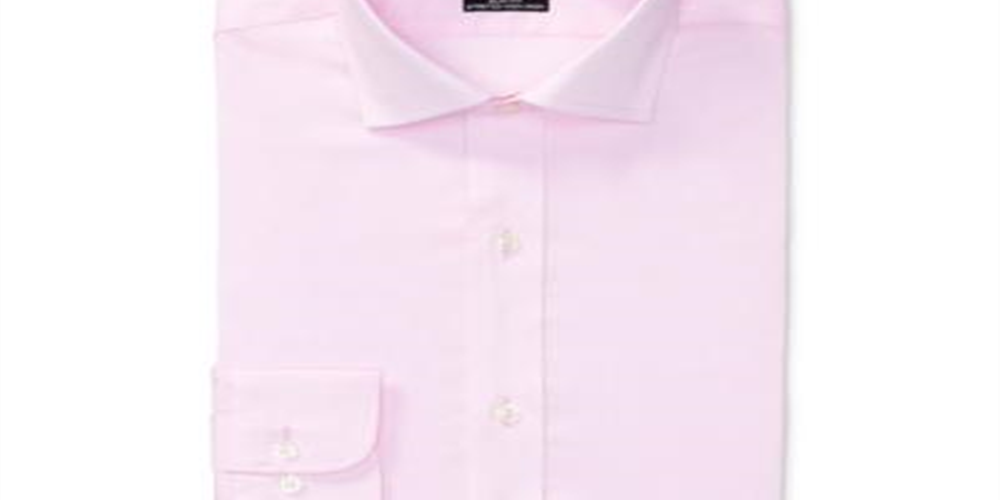 Ralph Lauren Men's Slim Fit Non Iron Stretch Pinpoint Dress Shirt Pink Size XL