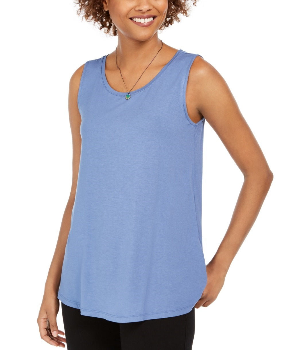 Style & Co Women's Swing-Fit Tank Top Blue Size Medium