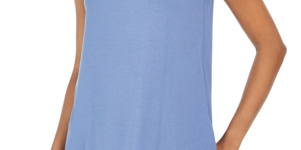 Style & Co Women's Swing-Fit Tank Top Blue Size Medium