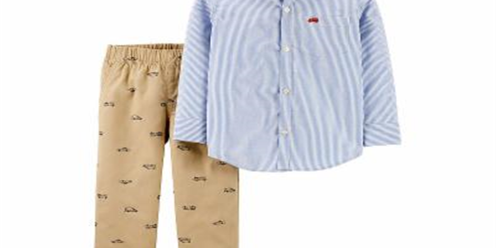 Carter's Toddler Boy's 2 pc Striped Pant Set Blue Size 3T