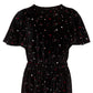 Calvin Klein Big Girls Velour Flutter-Sleeve Dress Black Size 12-14
