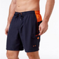 Speedo Men's Sport Volley Swim Bottom Trunks -Navy -Orange Size Small