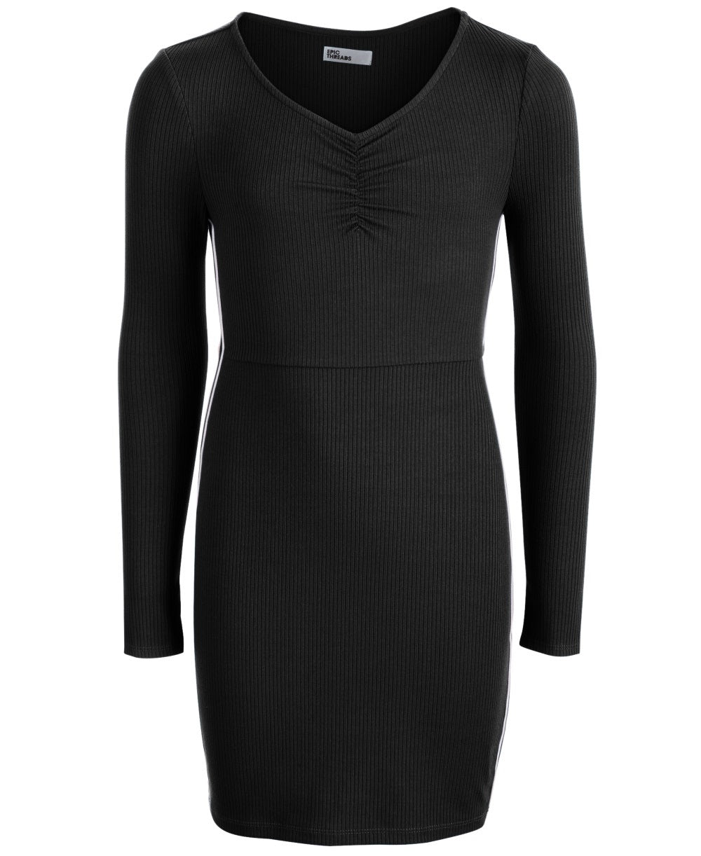 Epic Threads Big Girls Side-Stripe Bodycon Dress  Black Size X-Large