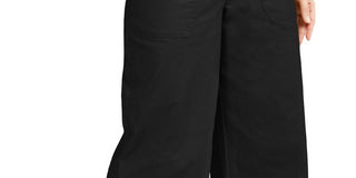 INC Women's Wide Leg Exposed Fly Culottes Black Size 8-