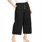 INC Women's Wide Leg Exposed Fly Culottes Black Size 8-