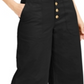 INC Women's Wide Leg Exposed Fly Culottes Black Size 8-