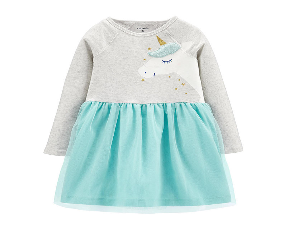 Carter's Toddler Girl's Unicorn Tutu Dress Grey Size 5T