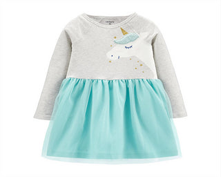 Carter's Toddler Girl's Unicorn Tutu Dress Grey Size 5T