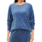 Karen Scott Women's Sport Velour Sweatshirt Blue Size X-Large
