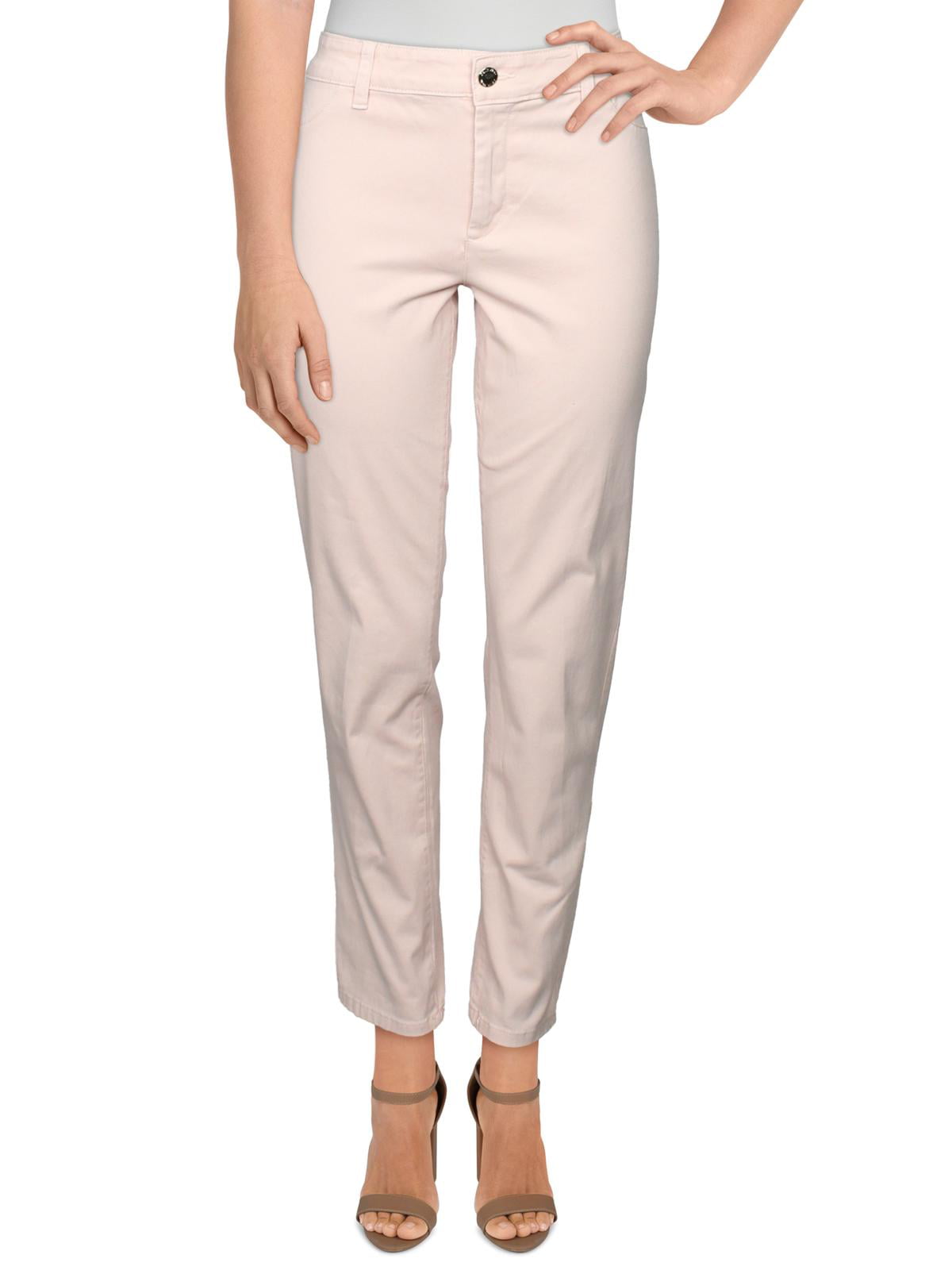 Calvin Klein Women's Denim Mid-Rise Straight Leg Jeans Blush Size 12