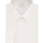 Calvin Klein Men's Steel Slim-Fit Non-Iron Performance Stretch White Print Dress Shirt Red Size 14.5X32-33