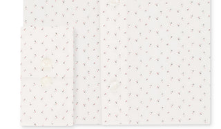 Calvin Klein Men's Steel Slim-Fit Non-Iron Performance Stretch White Print Dress Shirt Red Size 14.5X32-33