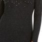 INC International Concepts Women's Embellished Shine V-Neck Top Black Size X-Small
